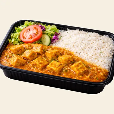 Paneer Butter Masala Rice Box mit Basmatireis